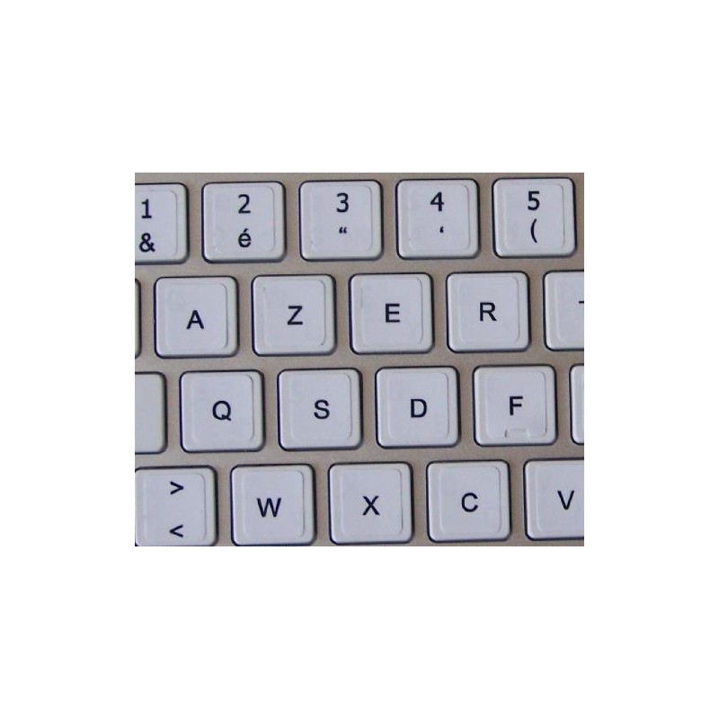 MAC FRENCH AZERTY KEYBOARD STICKERS WHITE BACKGROUND FOR DESKTOP, LAPTOP