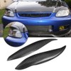1 Pair Carbon Fiber Car Headlight Eyebrow Eyelid Fit for