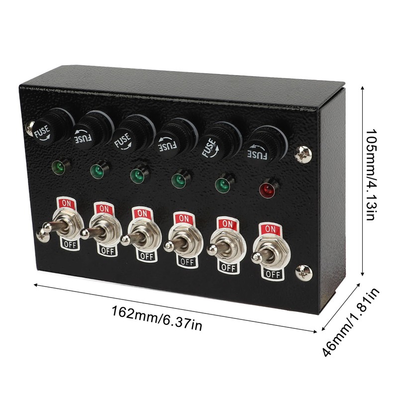 Marine Boat Rocker Switch Panel DC12 to 24V 6 Gang