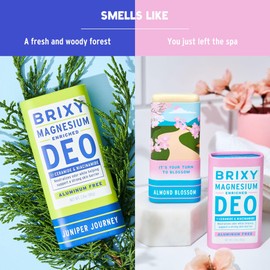 BRIXY Magnesium Deodorant, Effective Odor Control With Ceramide & Niacinamide For Skin Health, Aluminum Free, Baking Soda Free, Sensitive Skin Deodorant, Vegan, Plastic Free