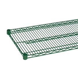 A-to-Z Supply CMEP1430 Wire Shelving, 14" x 30", 850 lb. Capacity, with 4 Sets of Sleeve Clips, Heavy Duty, epoxy Coated, Green, NSF