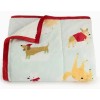 Cuddl Duds Dogs 50x60 Inches Cozy Soft Reversible Throw Blanket