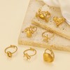 AIETUE Gold Seashell Starfish Ring Set, 7 Pcs Beach Summer