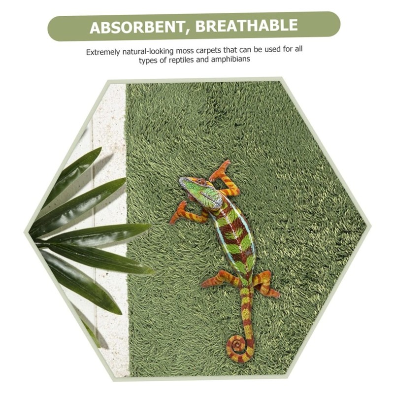 GANAZONO Washable Reptile Mat Fake Lawn Mat for Tortoise Amphibians