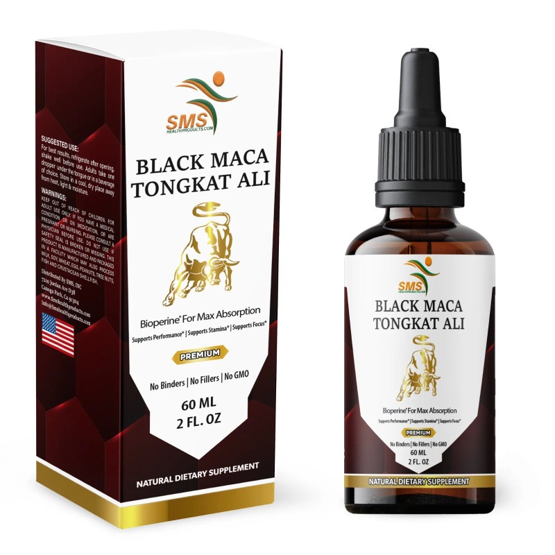 SMS Black Maca Tongkat AI Extract Organic Non GMO Tincture