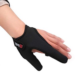 Millya UK Anti-Slip Fishing Gloves Quick Dry Fishing 2 Finger Protector Elastic Band Thumb Index Finger Stall Protector