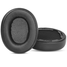 YunYiYi SR50BT Ersatz-Ohrpolster kompatibel mit Audio-Technica ATH SR50BT Bluetooth Wireless Over-Ear Kopfhörer Teile Protein Leder Ohrpolster (schwarz)