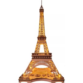 Rolife Eiffel Tower 3D Wooden Puzzle LED DIY Model Building Kit Toys Xmas Gifts