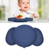 Kids Divided Plates Safe Silicone Foldable Prevent Slipping Toddler Suction