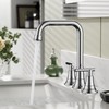 FORIOUS Widespread Bathroom Faucets Polished Chrome, 3 Hole Faucet for