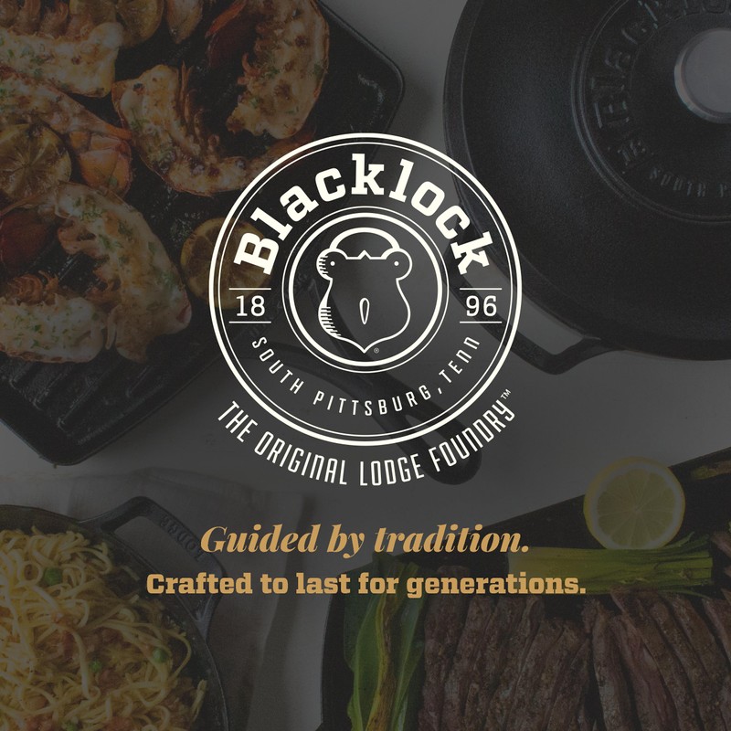 Lodge Blacklock 12 Inch Triple Seasoned Cast Iron Grill Pan