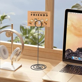 HomWanna Table Number Holders 10Pcs - 8.75 inch Place Card Holder Tall Table Number Stands for Wedding Party Graduation Reception Restaurant Home Photo Picture Office Memo (Matte Black)