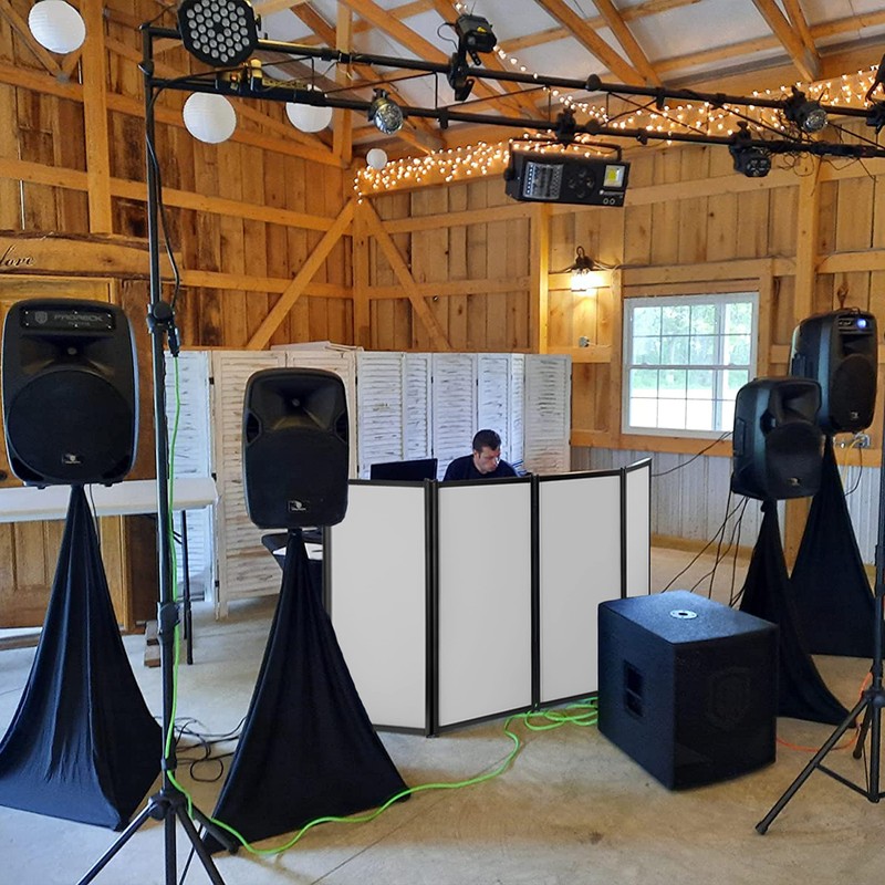 PRORECK DJ Foldable Facade Portable Event Booth Panels 4 Detachable