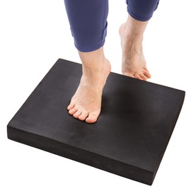 Stability Trainer Pad - Foam Balance Exercise Pad Cushion for Therapy, Yoga, Dancing Balance Training, Pilates,and Fitness (Black-XL-(19.7''X 15.8" X 2.4"))