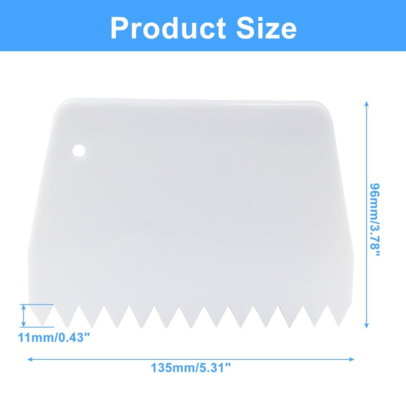 Bonsicoky 2 PCS Plastic Trowel Notched Glue Spreader - 0.4"