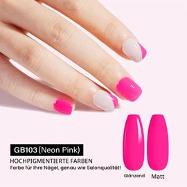 TOMICCA UV Nail Polish Neon Pink, 8 ml UV Gel Nail Polish for Beginners DIY Home, Salon Manicure