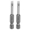 sourcing map 2pcs SL4 Slotted Screwdriver Bits 4mm Slotted Tip