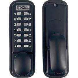IRONTITE® Digital Door Lock Black, Combination Lock, Keyless Door Lock, Secure Your Door Shed Gate with This Code Lock, Security Front Door Lock with Hold Latch. (Black)