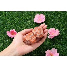 GUJOXILA GUJOXILA 2 Stck Sonnenstein Gro?e Kristalle Rohstein Set Sonnenstein Echt Naturstein Kristall Premium Wassersteine Esoterik Geschenke 4.5C5.5 cm