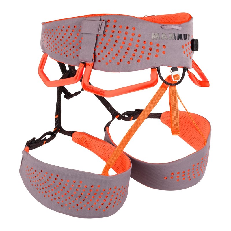 Mammut Women's Comfort Fast Adjust Climbing Harness. Shark Safety Orange