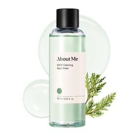 ABOUT ME SOOP Calming Aqua Toner – Korean 90.6% Jeju Cypress Water pH Balancing Toner for All Skin Types – Daily Gentle Exfoliation with Mandelic Acid & Centella – Korean Skin Care – 6.59oz, 195ml