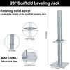 Yeipowr 20" Adjustable Scaffold Leveling Jack Feet - 1.5" OD
