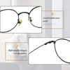 Aroncent Unisex Glasses Metal Frame Round Glasses Retro Clear Lens