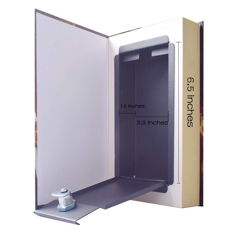 EIOUMAX Real Paper Diversion Book Safe with key Secret Box