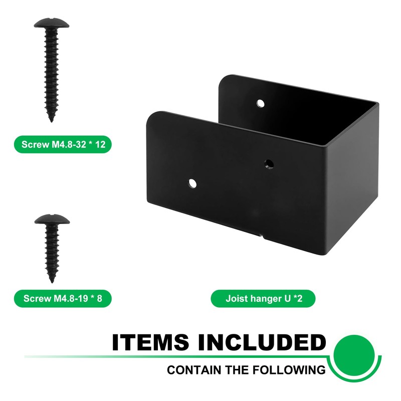 Andorm 2 Pack 4X6 Concealed Joist Hanger Bracket for Wood,