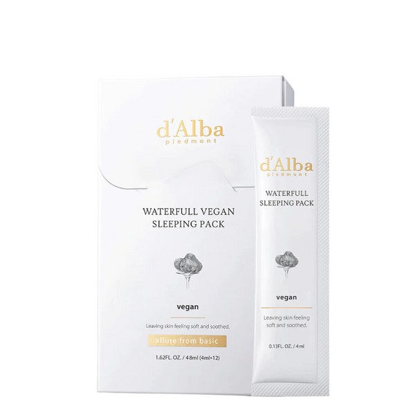 d'Alba Waterfull Vegan Sleeping Pack (4ml * 12packs)