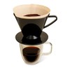 Fino Pour-Over Coffee Brewing Filter Cone, Number 2-Size, Black, Brews