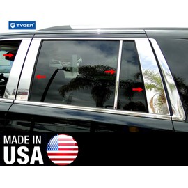 MaxMate Made in USA! Compatible with 2015-2020 Chevy Tahoe | GMC Yukon 8PC Stainless Steel Pillar Post Trim