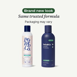 PetLab Co. Cat and Dog Dental Formula, Keep Dog Breath Fresh and Teeth Clean, Supports Gum Health - Water Additive Dental Care Targets Tartar - Packaging May Vary