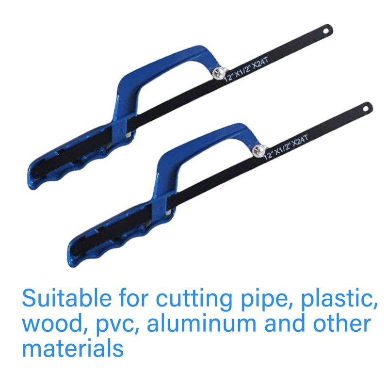 AIMALL 2PCS Aluminum Alloy Hand Saw - Woodworking Hacksaw Frame,