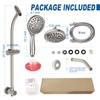 High Pressure Handheld/Rain 82-mode 3-way Shower Head Combo with 25.75"