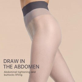 Ms.Myland 2 Pairs Women's Sheer Tights 8D Ultra Thin Soft Nylon Regular Panty Multicolour High Sheer Anti-slid Pantyhose, Light Grey, One Size