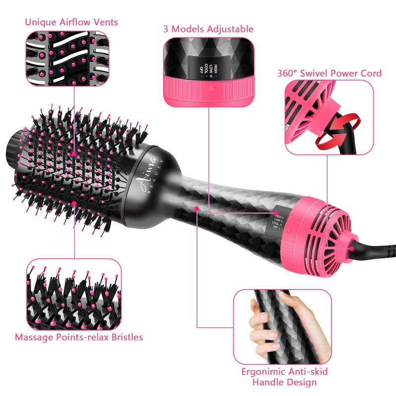 Aima Beauty One-Step Volumizer Hair Dryer Brush, 4-in-1 Upgrade Hot