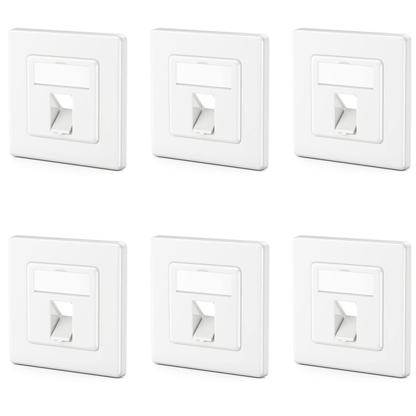 deleyCON 6x 1 Port LAN Junction Box Data Socket Flush-Mounted