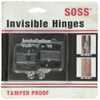 SOSS 303 Zinc Invisible Hinge with Holes for Wood or