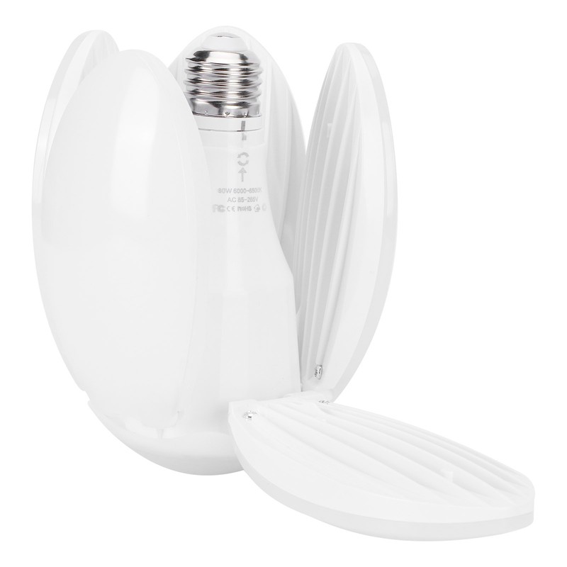 5 Leaf Garage Light LED Deformable Lamp 80W E26 Ceiling