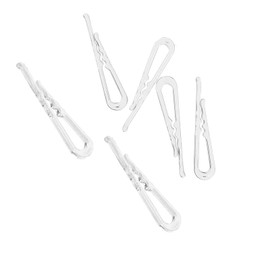 aoozleny U Shape Clear Shirt Folding Clips, Plastic Alligator Clips with Teeth for Ties Socks Pants and Dress,100Pcs, 50mm/2 Inch