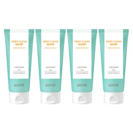 point [Vegan Beauty] Point & Deep Clean Whip Cleansing Foam, 200g, 4 packs / [비건뷰티] 포인트앤 딥클린 휩 클렌징 폼, 200g, 4개