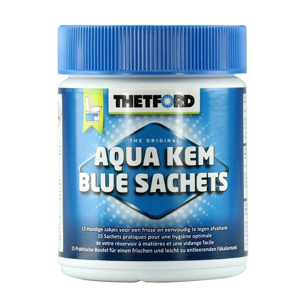 Thetford 301/203 Sanitary Fluid Aqua Kem Sachets, Blue, Pack of 15