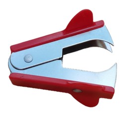 Professional Staple Remover Tool with Lock, Black/White/Red, for Office, School and Home Use (red)