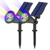 T-SUN Solar Spotlights, Color Changing 7 LED Waterproof Solar Garden