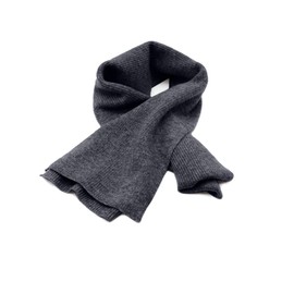 State Cashmere Unisex Ribbed Knit Scarf Made with 100% Pure Inner Mongolian Cashmere - Elegant, Soft, & Versatile - Ultra Warm Winter Accessories - (City Smoke, 70"x7")