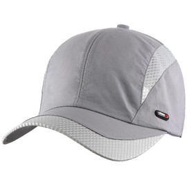 KharmLaddy Unisex Mesh Baseball Cap Breathable Trucker Hat Summer Running Cap for Men Women Layered Light Grey
