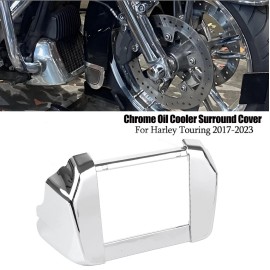 Unbranded Chrome Oil Cooler Surround Cover For Harley Road King Street Tri Glide 2017-2023