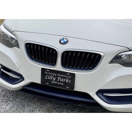 Carolina Engravers In Loving Memory Engraved Etched License Plate Vanity Tag Black Gloss