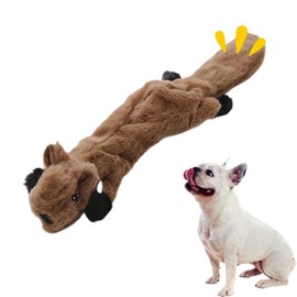EMMA'S Juguete para Perro sin Relleno con Sonido Chirriante en Forma de Ardilla – Peluche Interactivo Resistente para Perros Pequeños, Medianos y Grandes – Mordedera Lavable con Forma de Animal